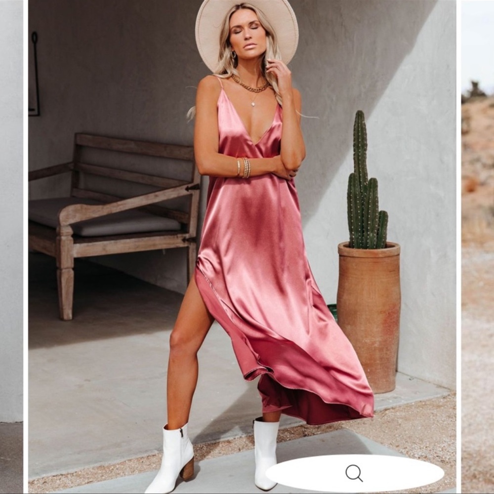 Vici x Hayley Capsule Collection Opal Satin Midi Dress